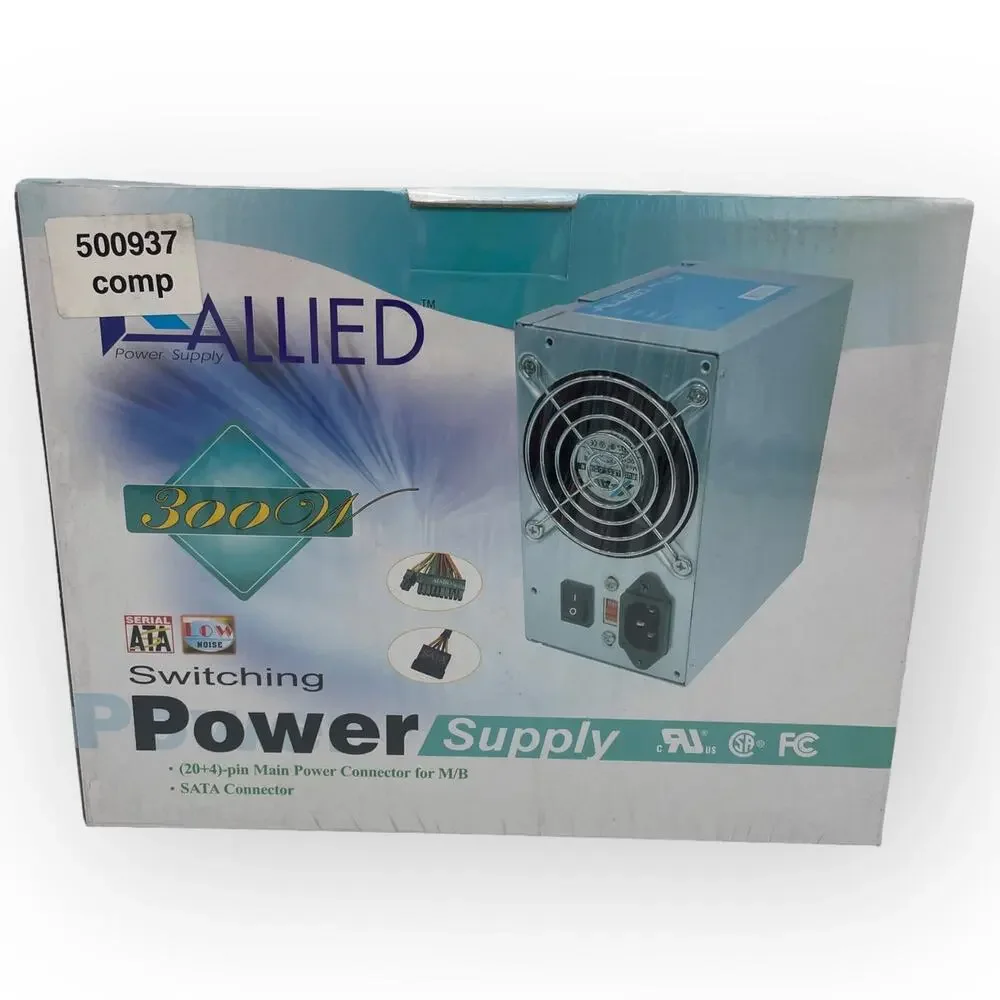 Allied 300W ATX Power Supply PSU 20+4 Pin 12V v1.3 Quiet Fan New Box